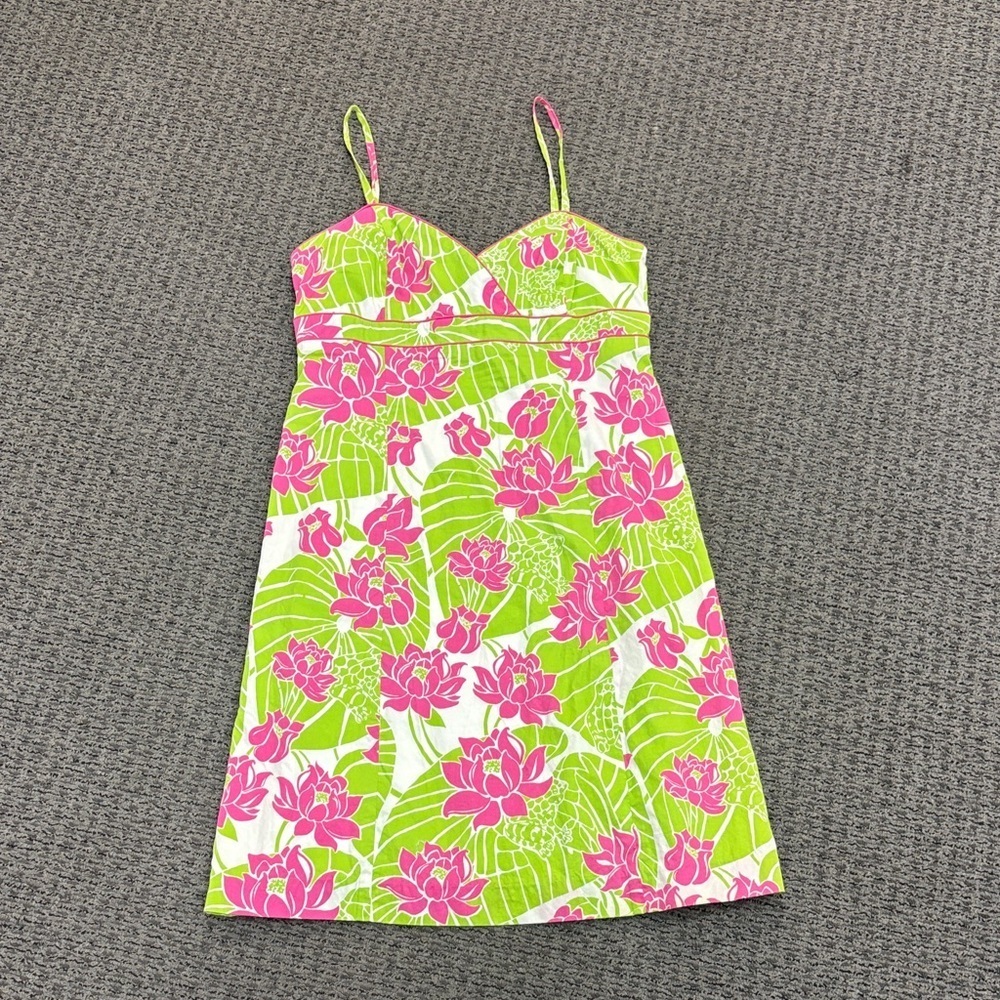 Lilly Pulitzer Pink and Green Floral Dress